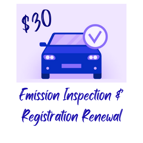 $30 Pre-Paid Emission Test $ On The Spot Renewal & Basic Car Wash